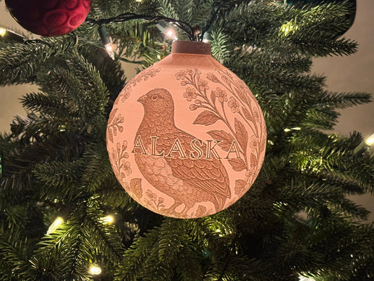 Alaska State Bird & Flower Ornament