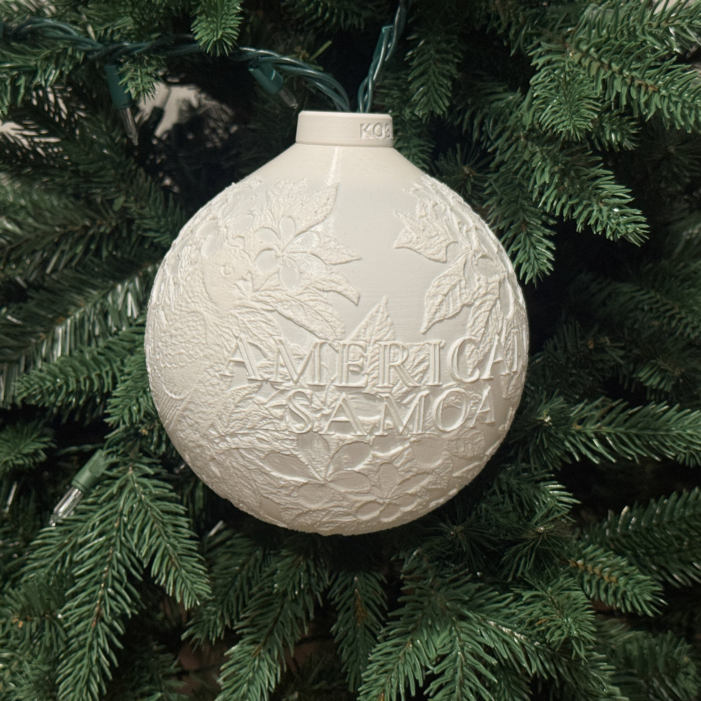 American Samoa Bird & Flower Ornament