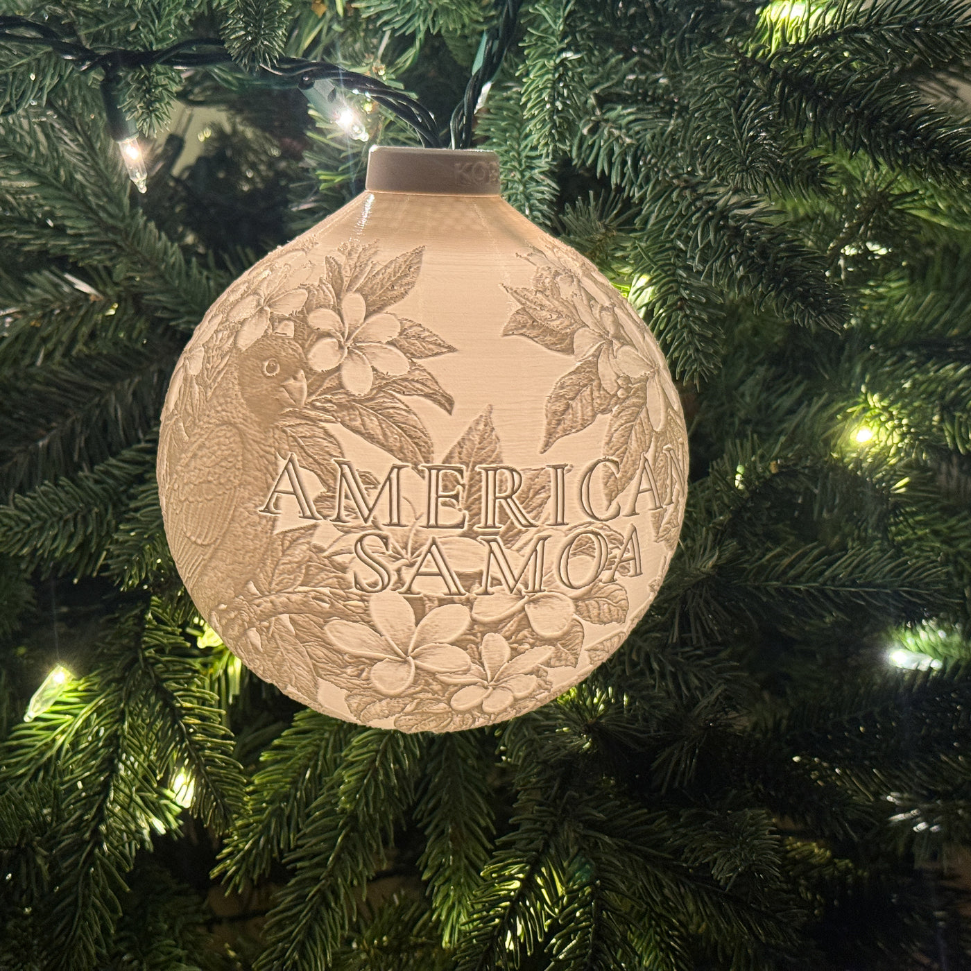 American Samoa Bird & Flower Ornament