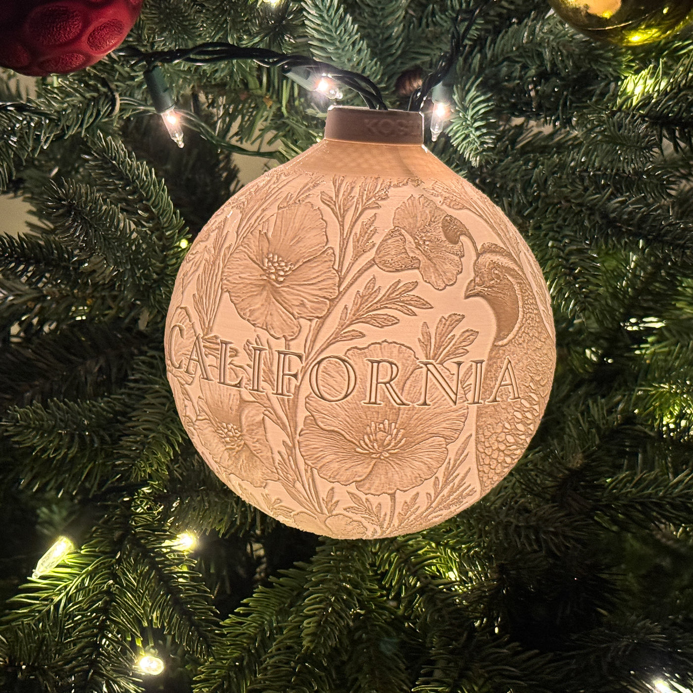 California State Bird & Flower Ornament