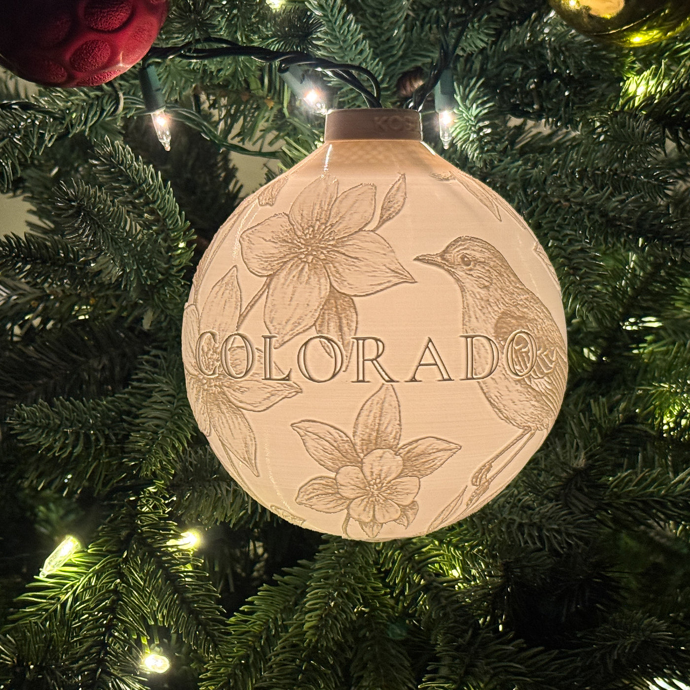 Colorado State Bird & Flower Ornament