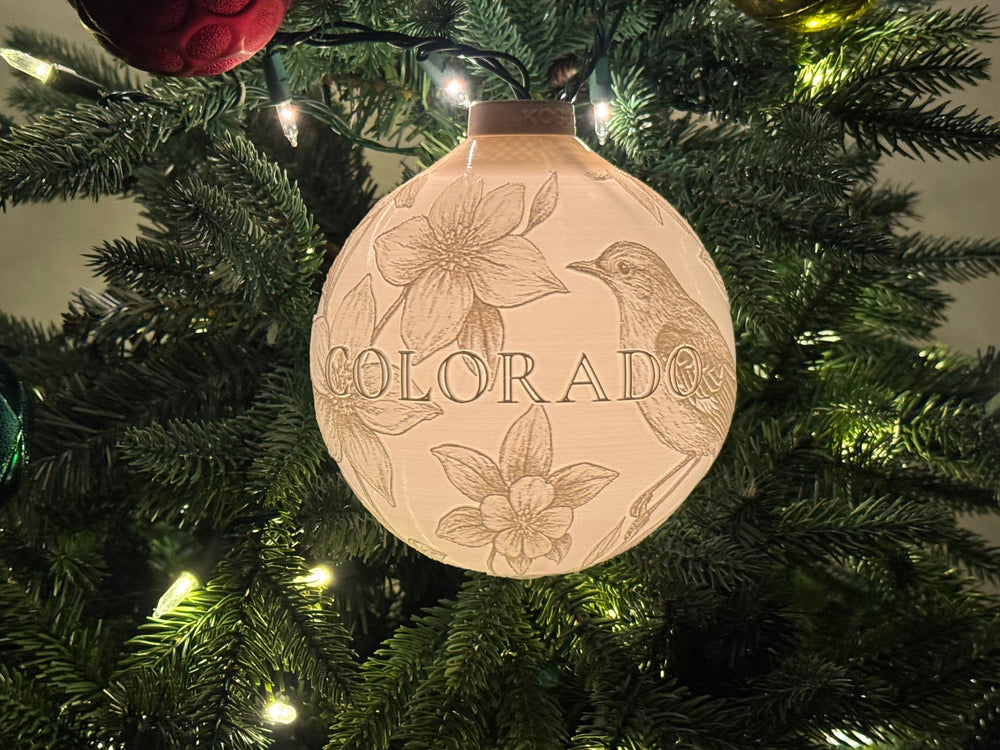 Colorado State Bird & Flower Ornament