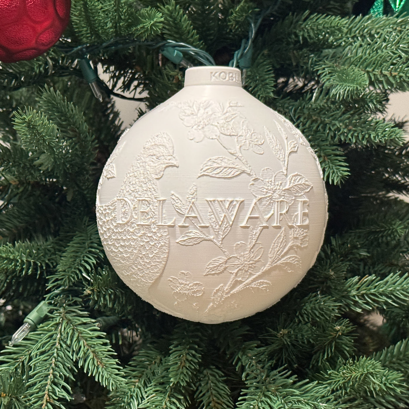 Delaware State Bird & Flower Ornament