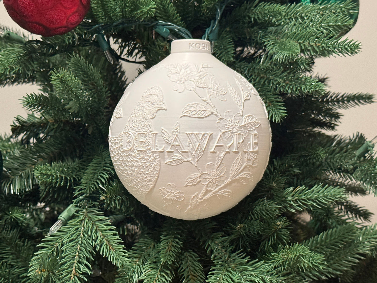 Delaware State Bird & Flower Ornament