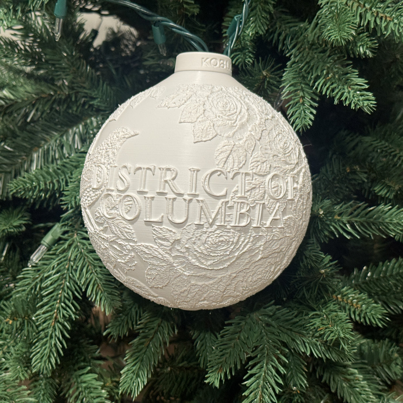 Washington, DC Bird & Flower Ornament