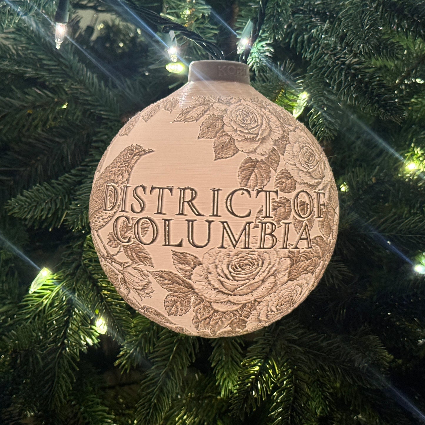 Washington, DC Bird & Flower Ornament