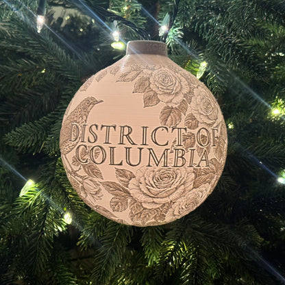 Washington, DC Bird & Flower Ornament