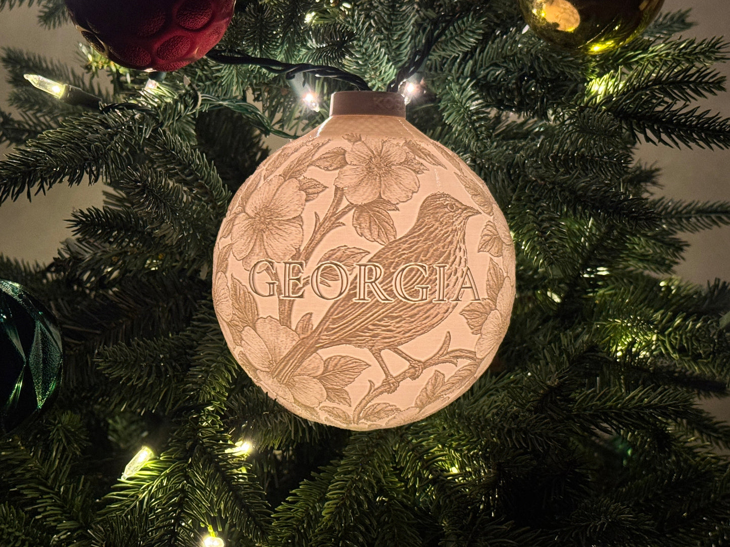 Georgia State Bird & Flower Ornament