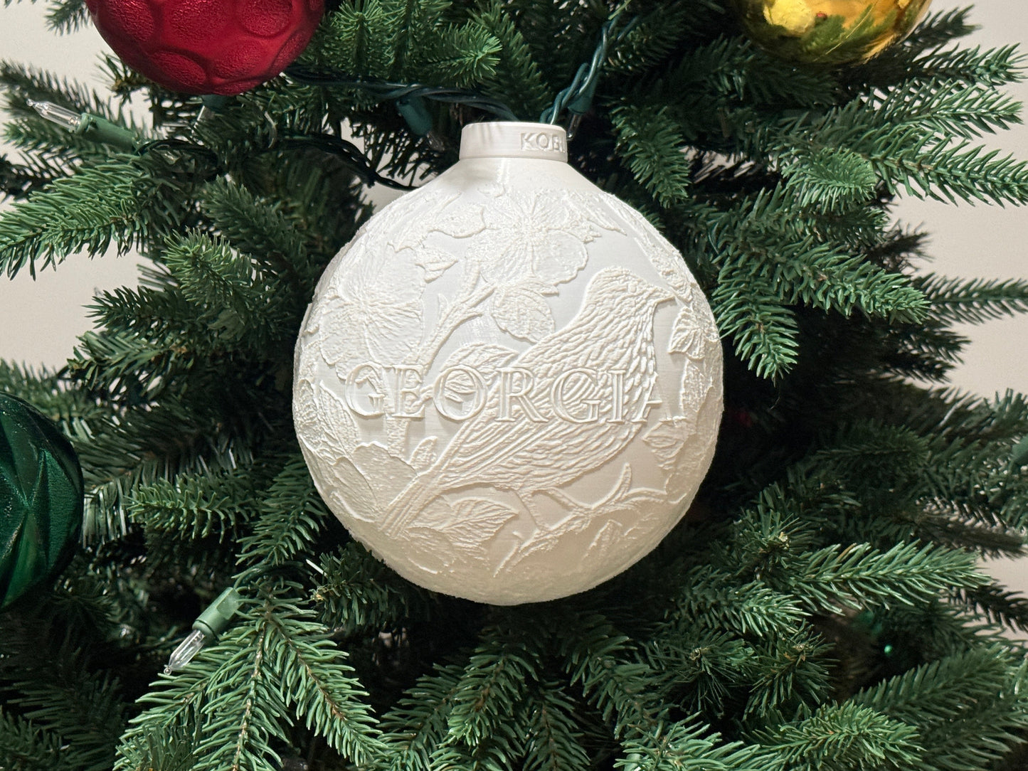 Georgia State Bird & Flower Ornament