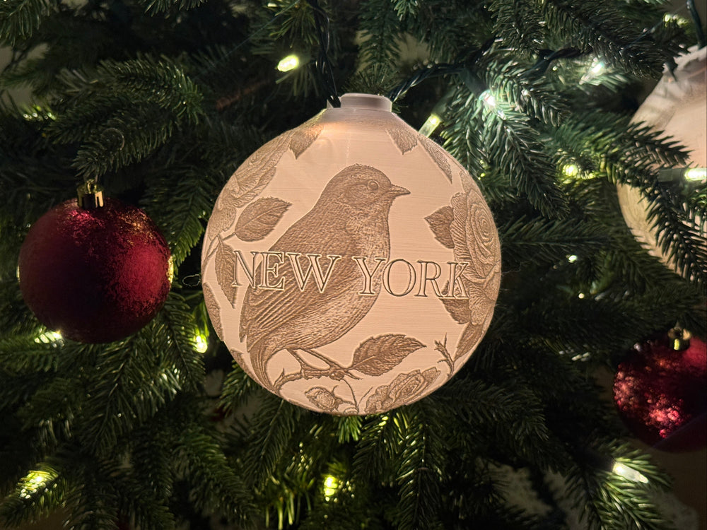 New York State Bird & Flower Ornament