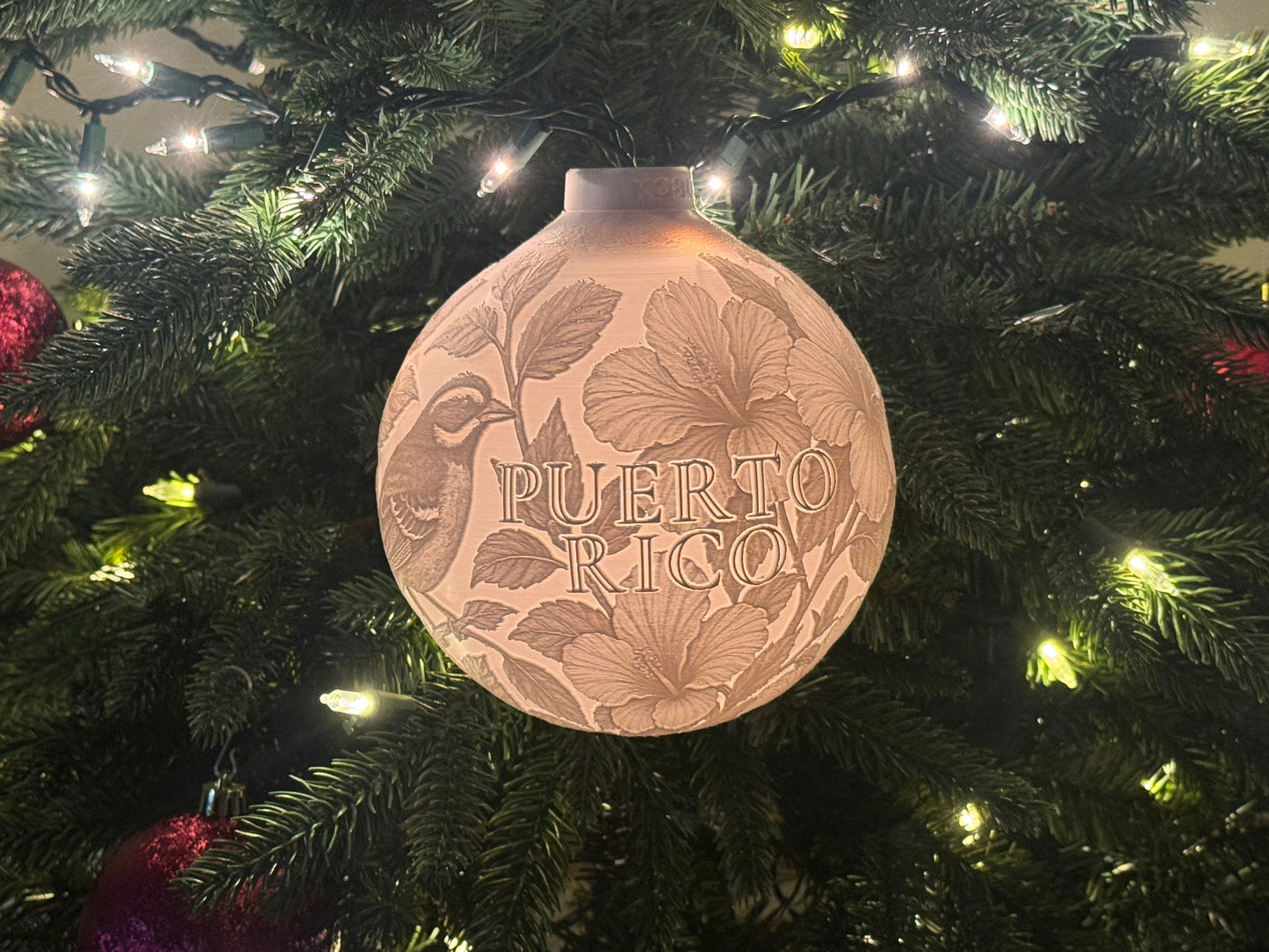 Puerto Rico Bird & Flower Ornament