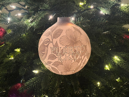 Puerto Rico Bird & Flower Ornament