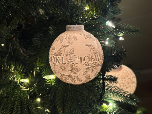 Oklahoma State Bird & Flower Ornament