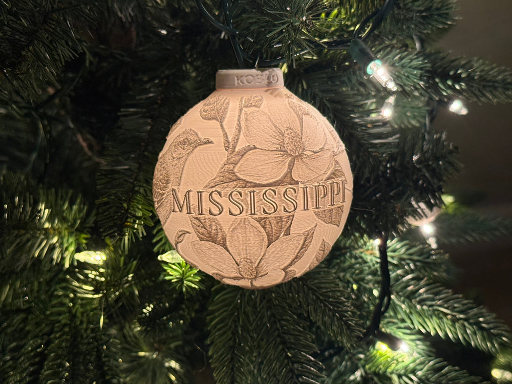 Mississippi State Bird & Flower Ornament