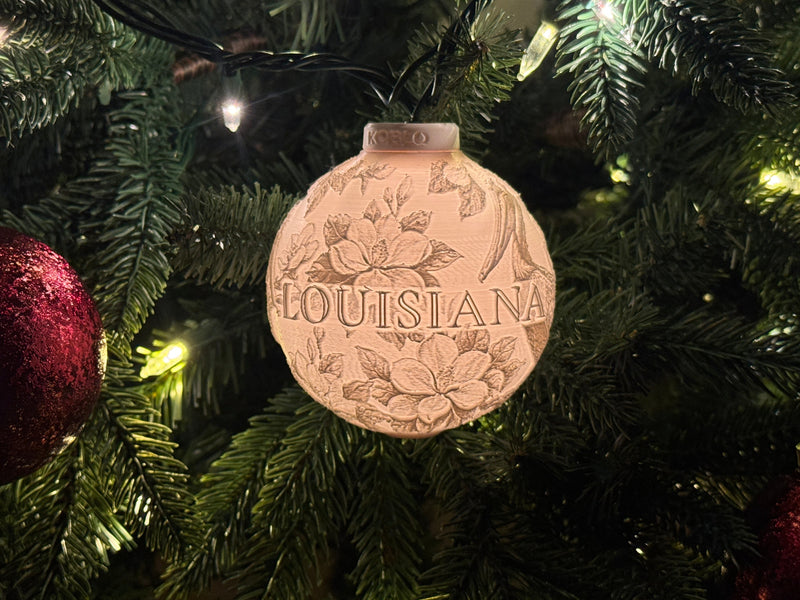 Louisiana State Bird & Flower Ornament