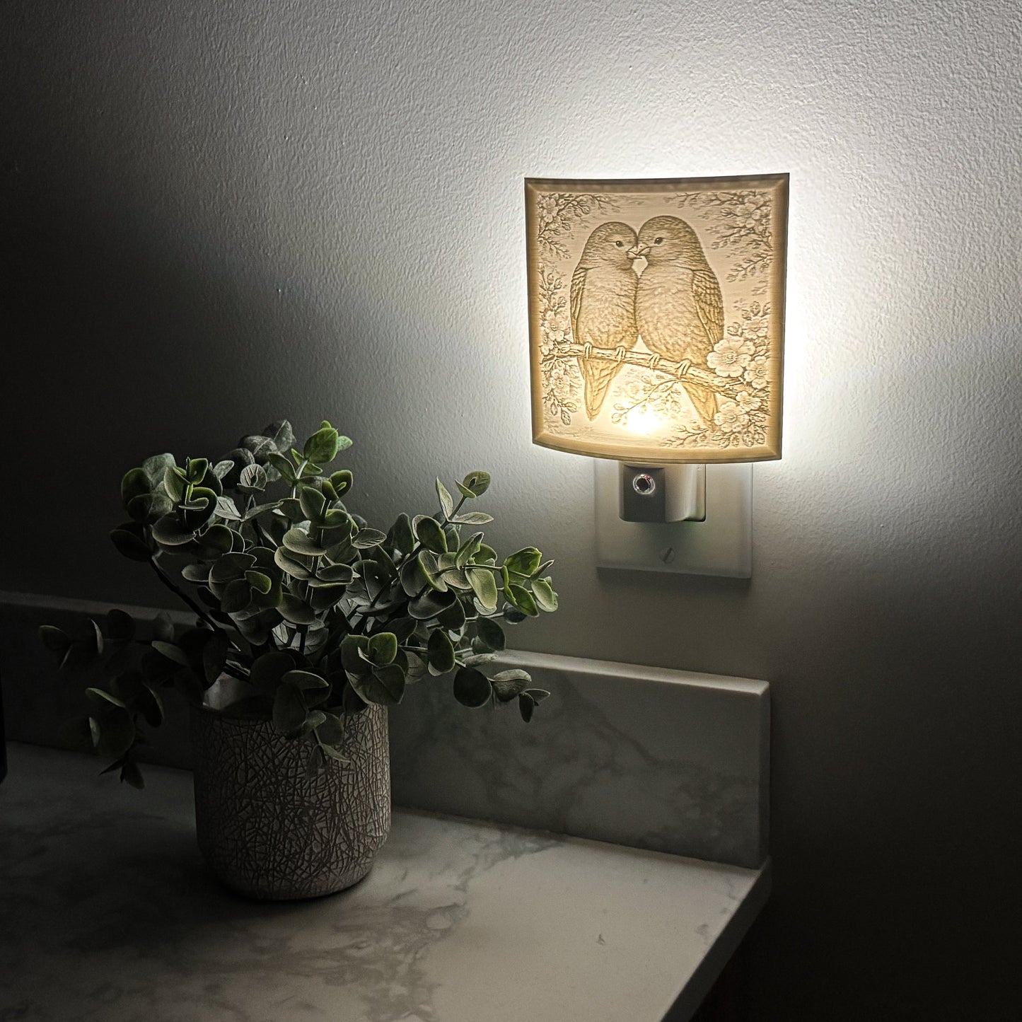 Lovebirds in Bloom Nightlight