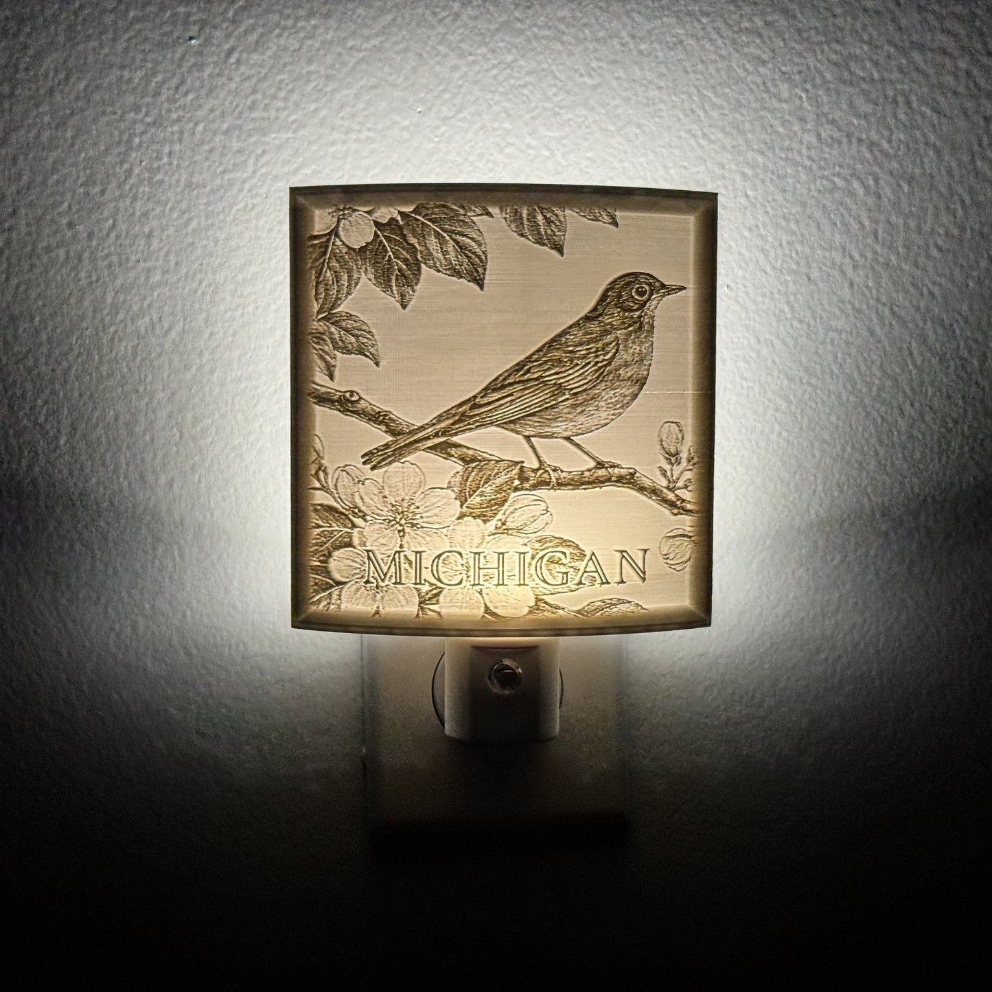 Michigan State Bird & Flower Nightlight