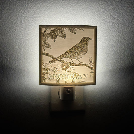 Michigan State Bird & Flower Nightlight