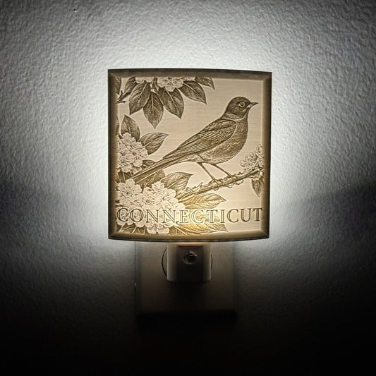 Connecticut State Bird & Flower Nightlight