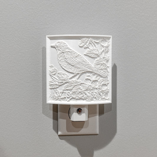 Wisconsin State Bird & Flower Nightlight