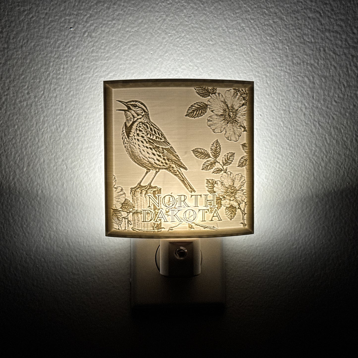 North Dakota State Bird & Flower Nightlight