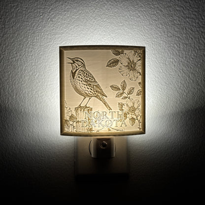 North Dakota State Bird & Flower Nightlight