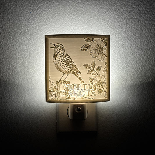 North Dakota State Bird & Flower Nightlight