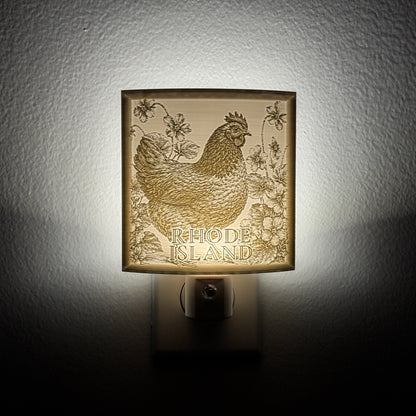 Rhode Island State Bird & Flower Nightlight