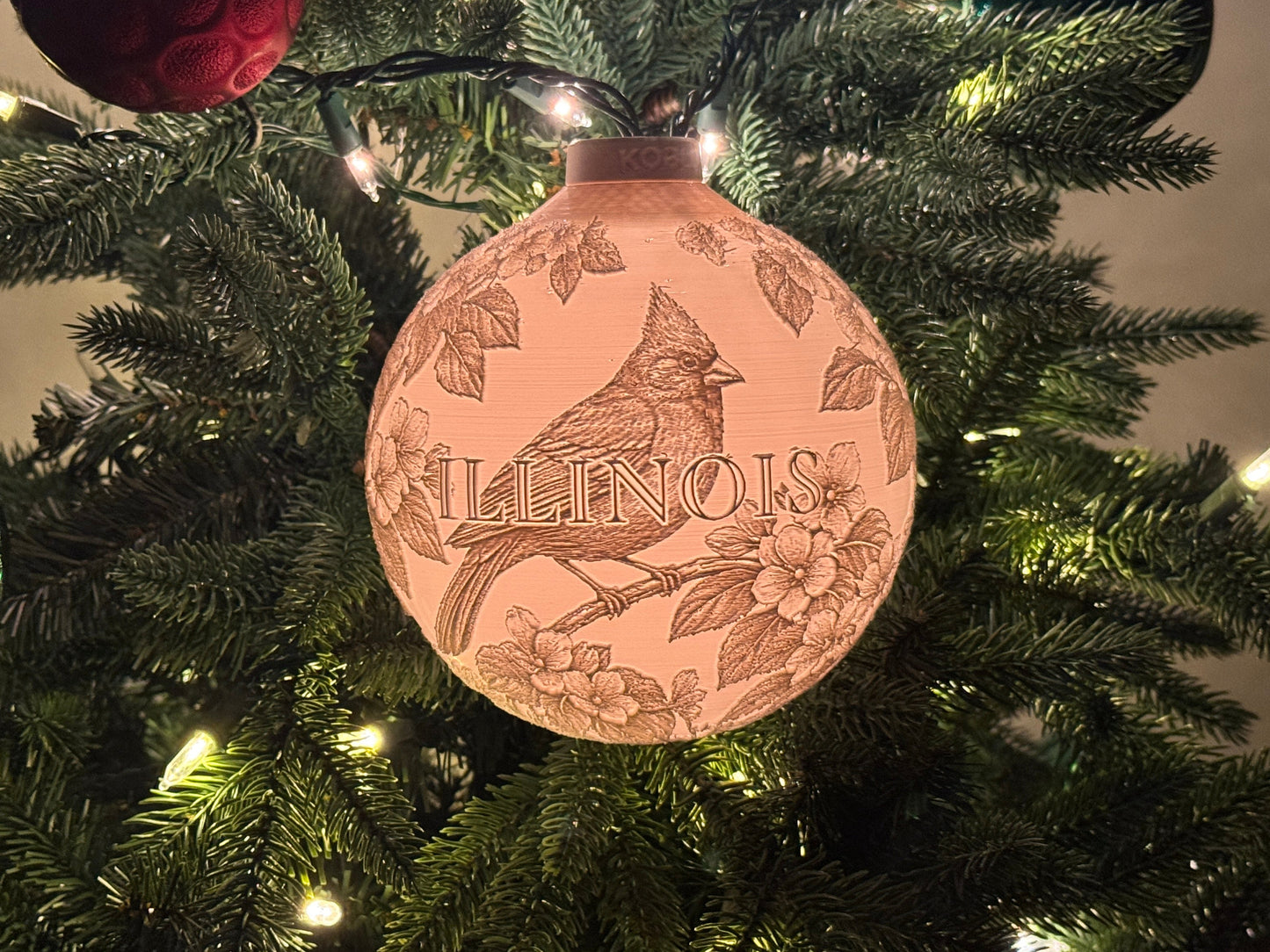 Illinois State Bird & Flower Ornament