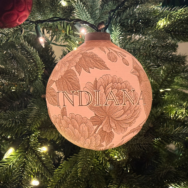 Indiana State Bird & Flower Ornament