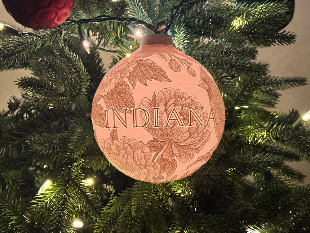 Indiana State Bird & Flower Ornament