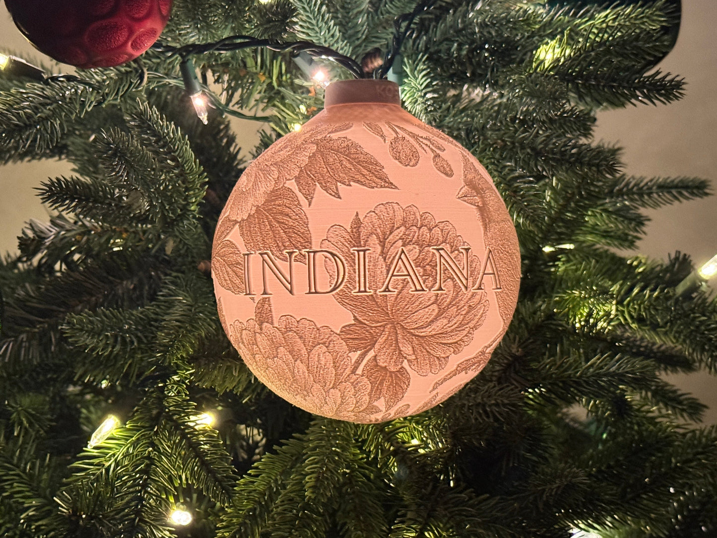 Indiana State Bird & Flower Ornament
