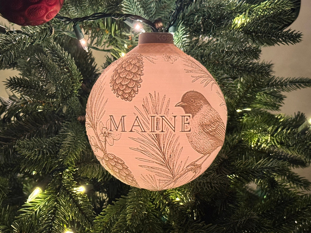 Maine State Bird & Flower Ornament