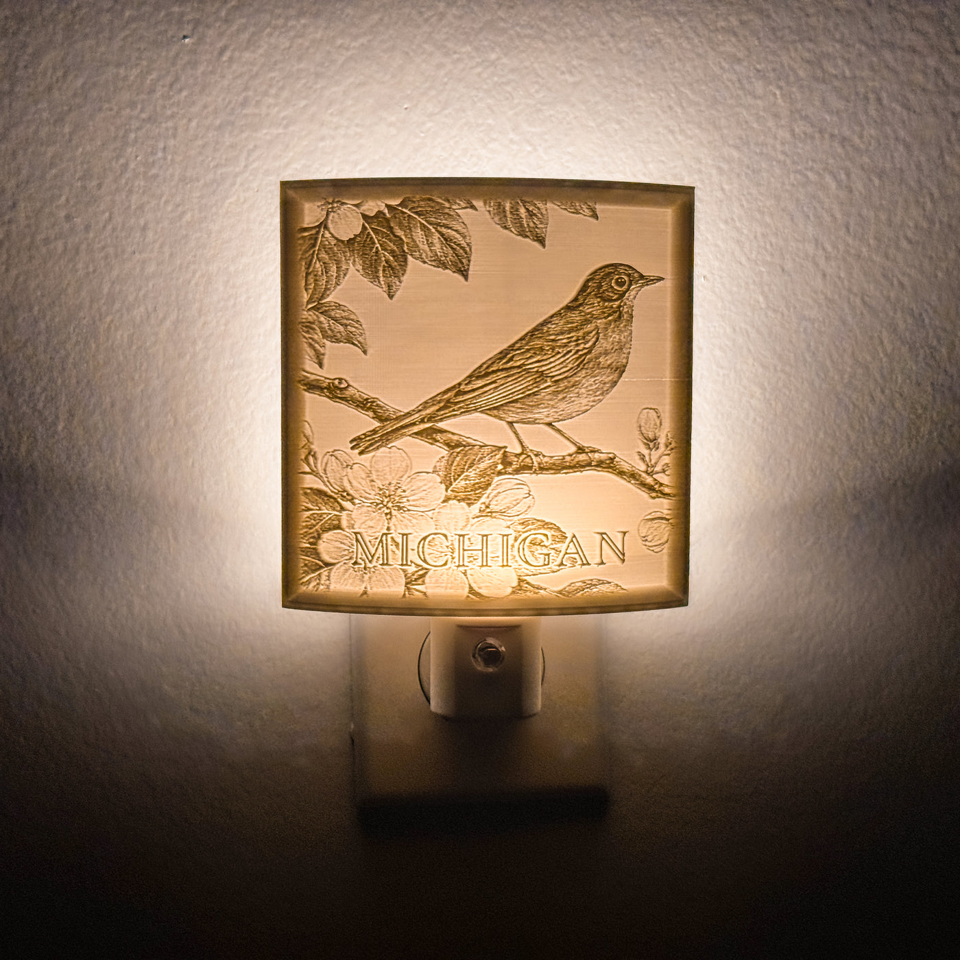 Michigan State Bird & Flower Nightlight