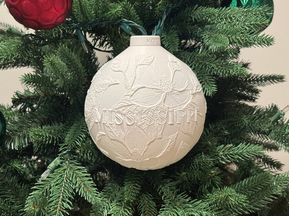 Mississippi State Bird & Flower Ornament
