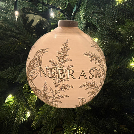 Nebraska State Bird & Flower Ornament