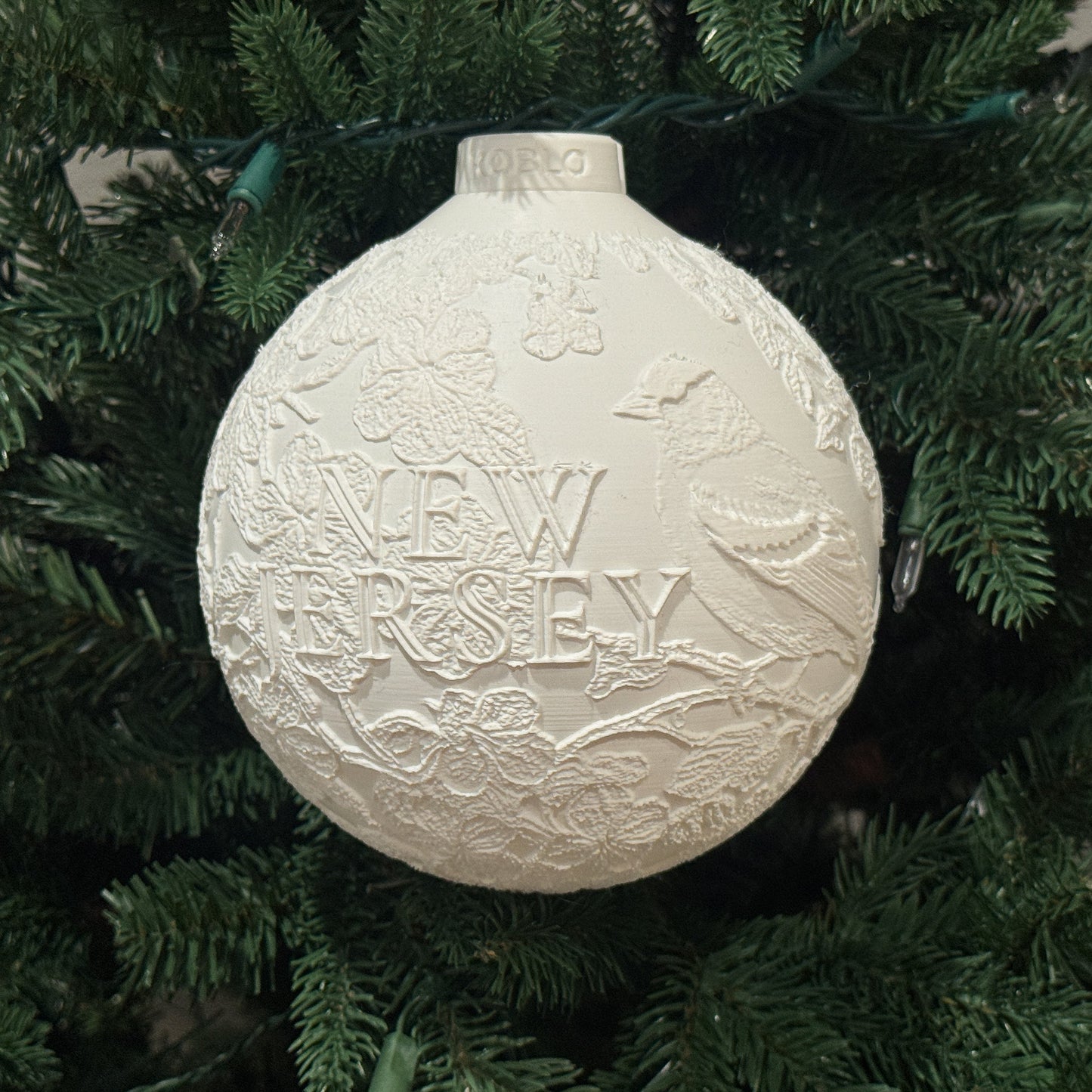New Jersey State Bird & Flower Ornament