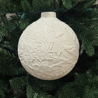 New Jersey State Bird & Flower Ornament