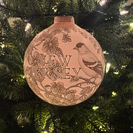 New Jersey State Bird & Flower Ornament