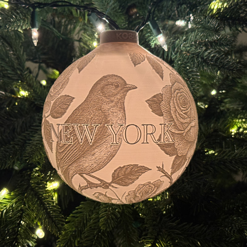New York State Bird & Flower Ornament