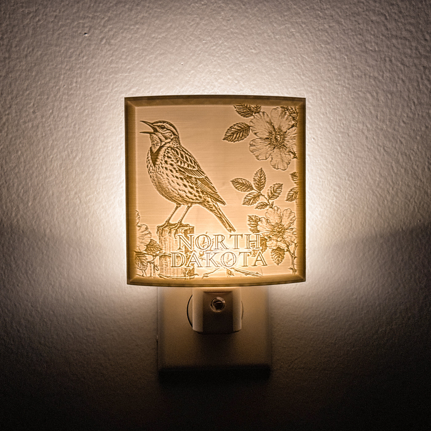 North Dakota State Bird & Flower Nightlight