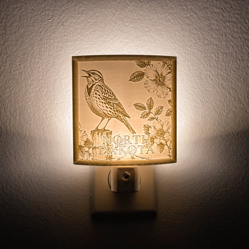 North Dakota State Bird & Flower Nightlight