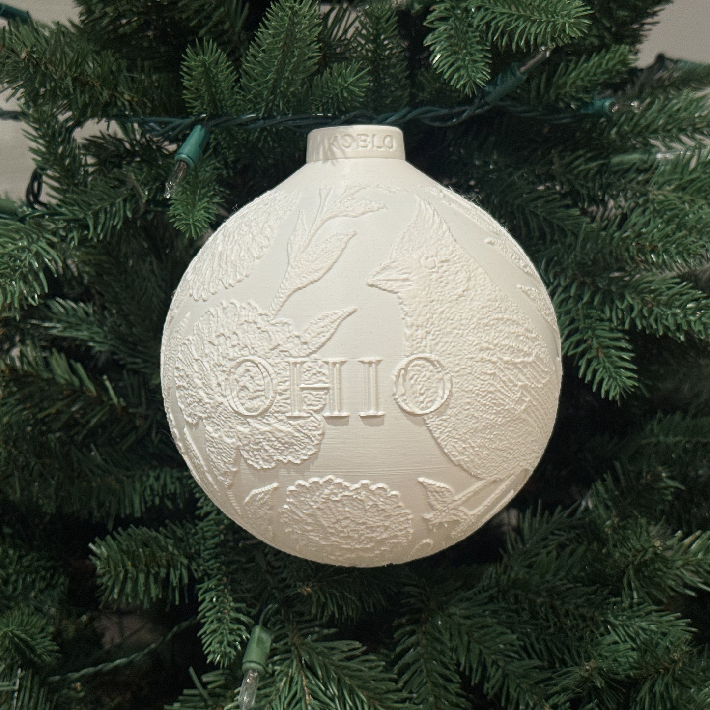 Ohio State Bird & Flower Ornament