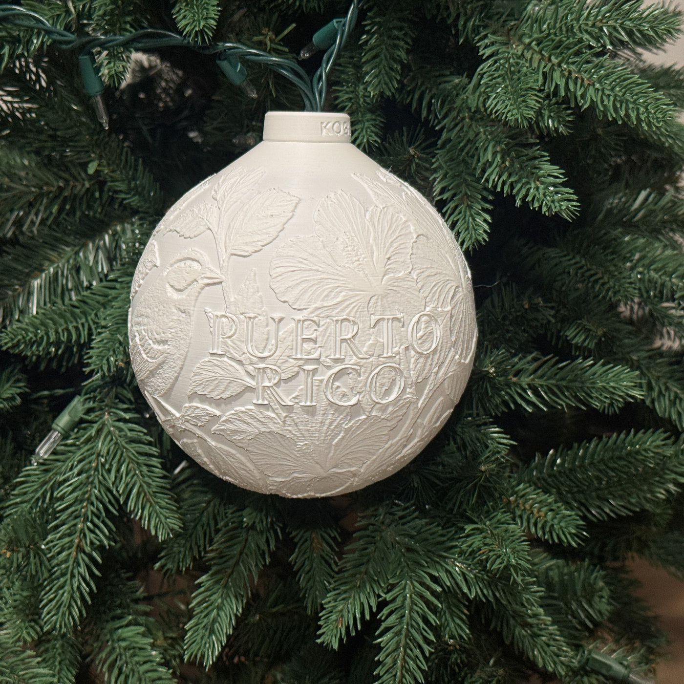 Puerto Rico Bird & Flower Ornament