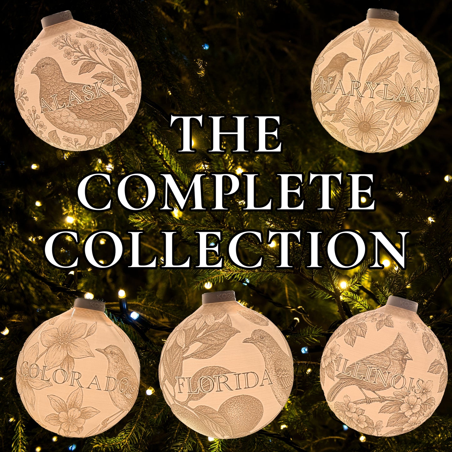 Fifty States Ornaments | The Complete Collection