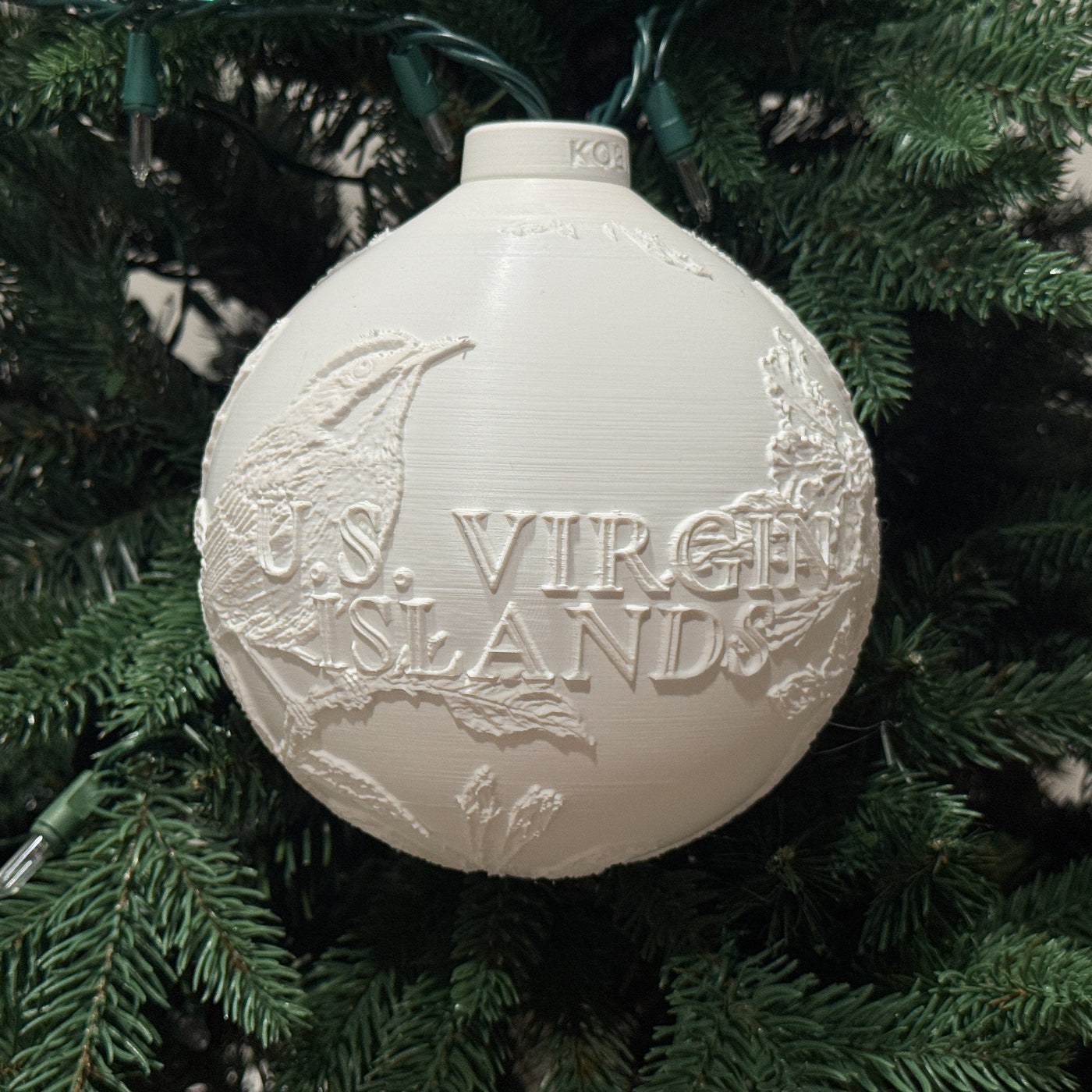 U.S. Virgin Islands Bird & Flower Ornament