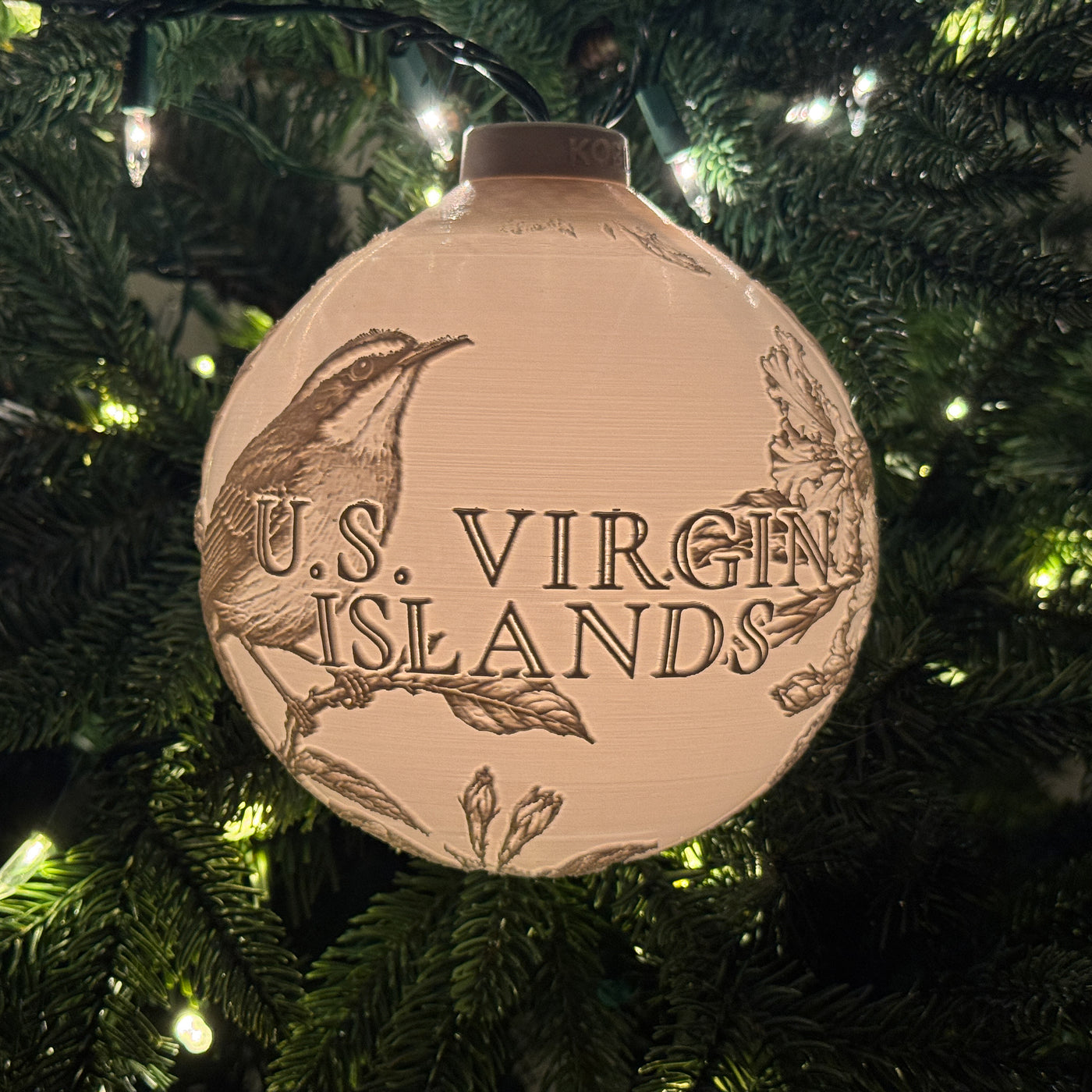U.S. Virgin Islands Bird & Flower Ornament