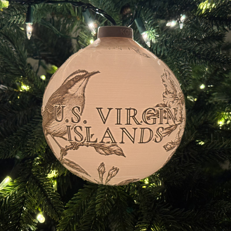 U.S. Virgin Islands Bird & Flower Ornament