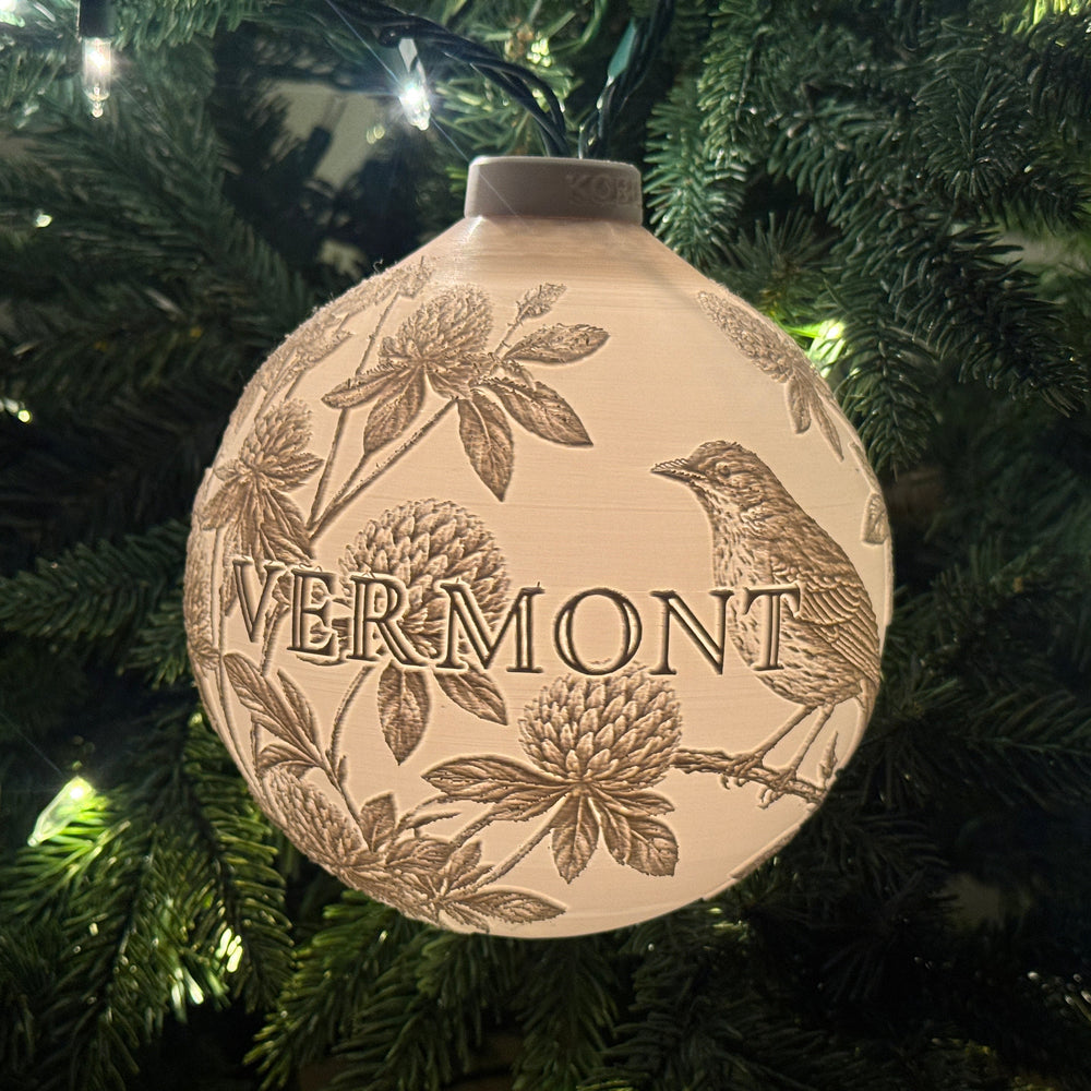 Vermont State Bird & Flower Ornament
