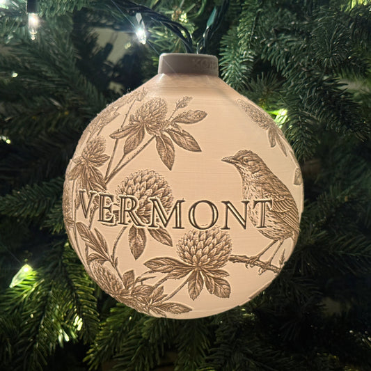 Vermont State Bird & Flower Ornament